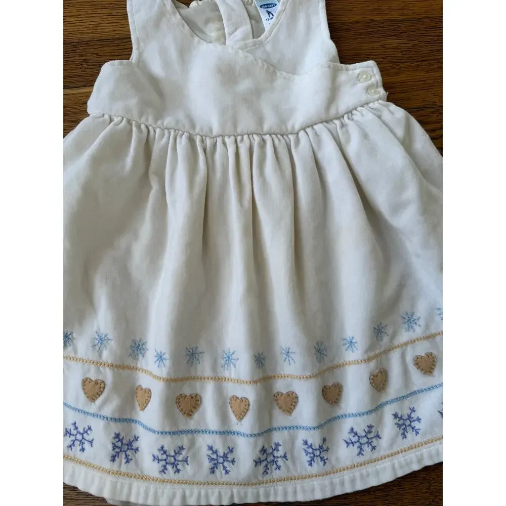 Old Navy Girls' Frozen Embroidered Dress Size 12-18 Months
